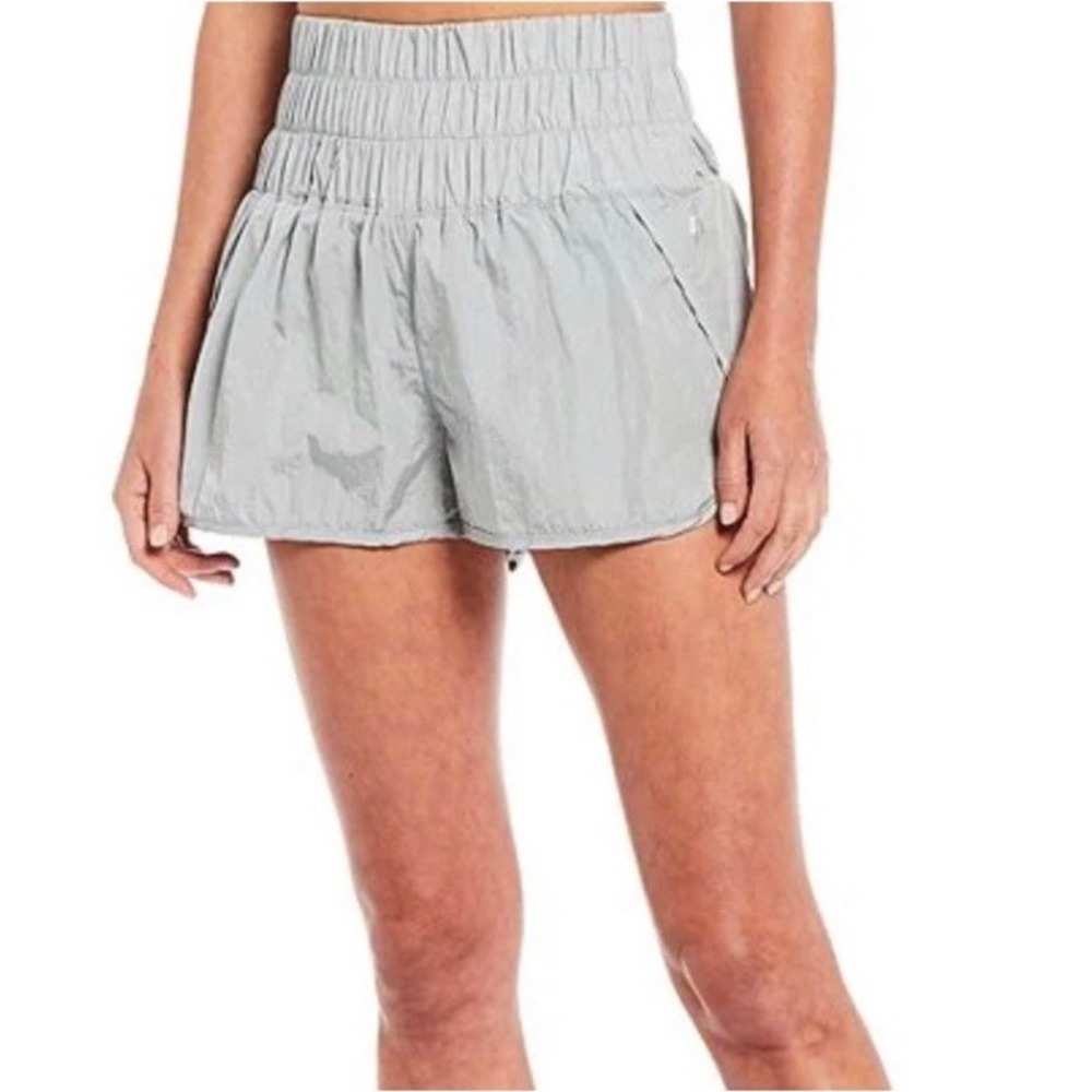 Free People Movement The Way Home Short Gray Size XS Smocked Waist